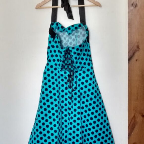 Dressystar Polka Dot Retro Dress Size L - Picture 3 of 8